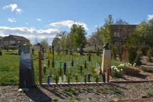 Bottles installed on the east foundation